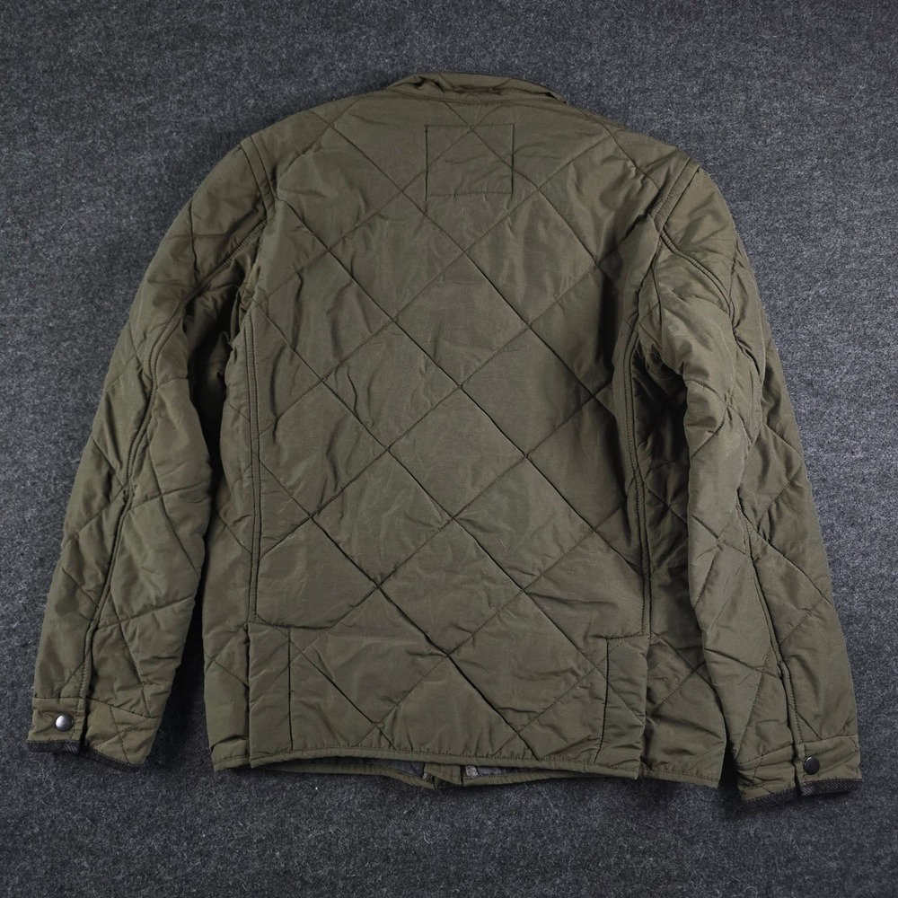 J Crew Sussex Jacket Green Quilted Puffer Military Surplus Coat Pockets Men's M - Picture 4 of 15